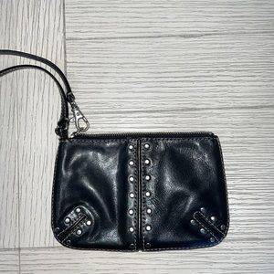 MIchael Kors Leather Studded Clutch Purse Wristlet
